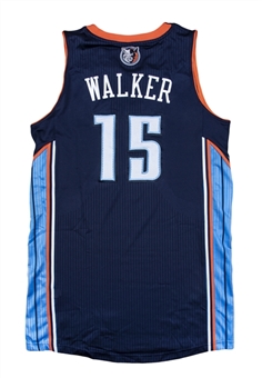 2013-14 Kemba Walker Game Used Charlotte Bobcats Road Jersey Worn on October 30, 2013 vs Houston Rockets - NBA Season Opener (NBA/MeiGray)